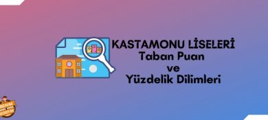 Kastamonu Lise Taban Puanları, Kastamonu Lise Yüzdelik Dilimleri