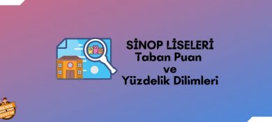 Sinop Lise Taban Puanları, Sinop Lise Yüzdelik Dilimleri