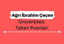 Ağrı İbrahim Çeçen Üniversitesi Taban Puanları ve Sıralamaları