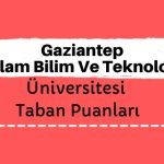 Gaziantep İslam Bilim Ve Teknoloji Üniversitesi Taban Puanları ve Sıralamaları