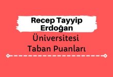 Recep Tayyip Erdoğan Üniversitesi Taban Puanları ve Sıralamaları